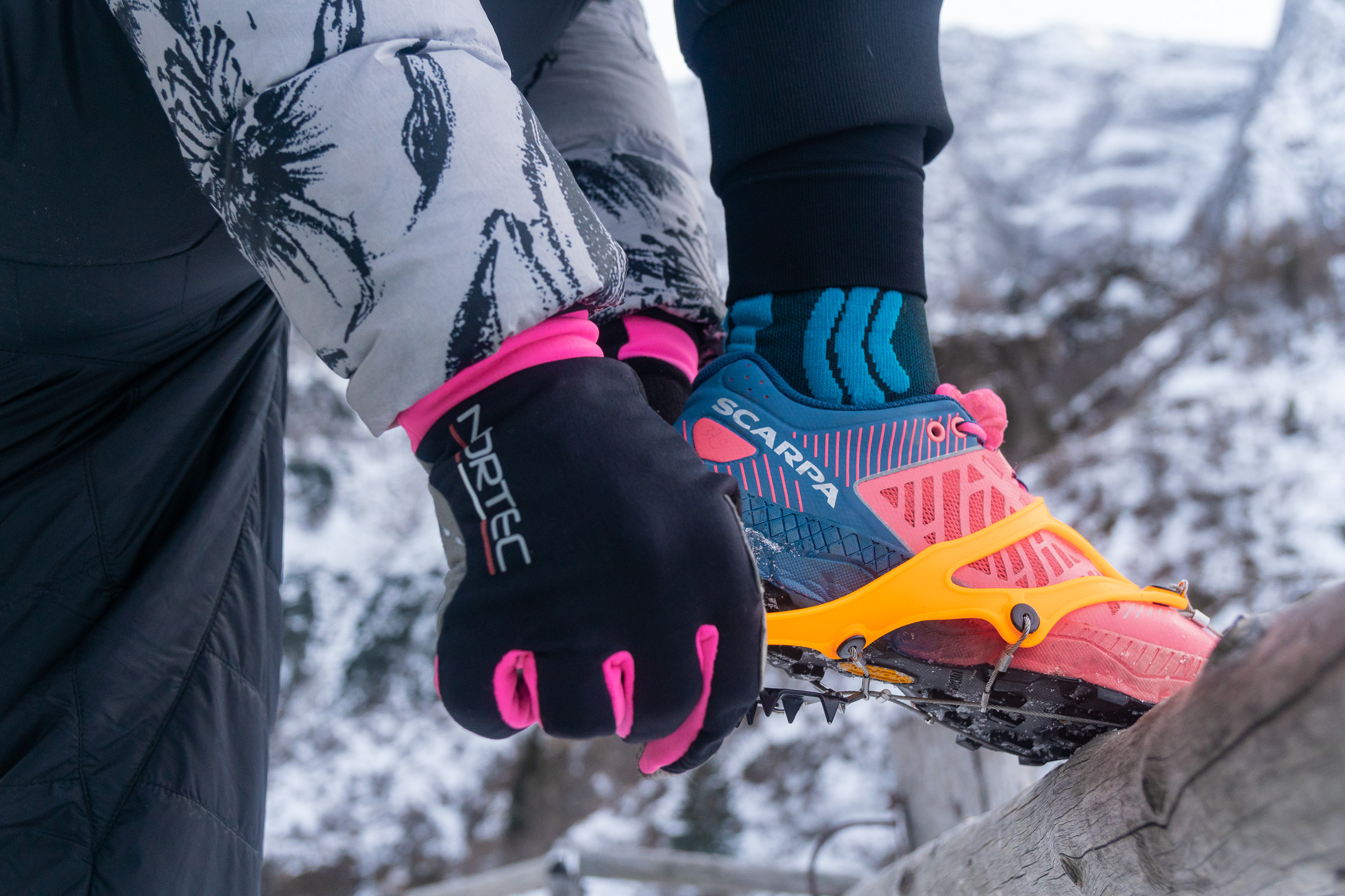 Nortec Trail 2.1 Pink Crampons anti-verglas : Snowleader